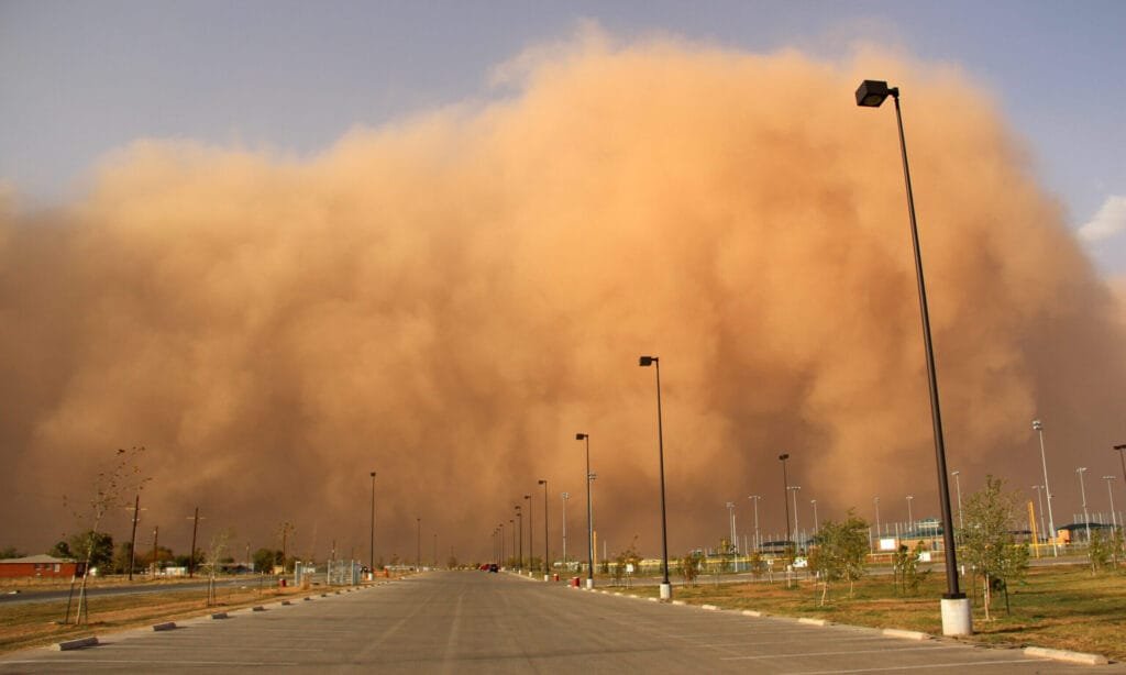 State Issues Warning About Health Risks from Dust Storm 2 Dust Storm